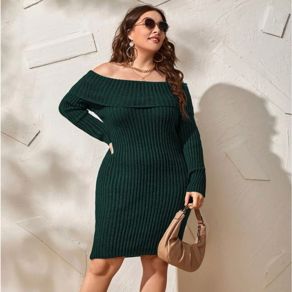 NWOT Off The Shoulder Sweater Dress